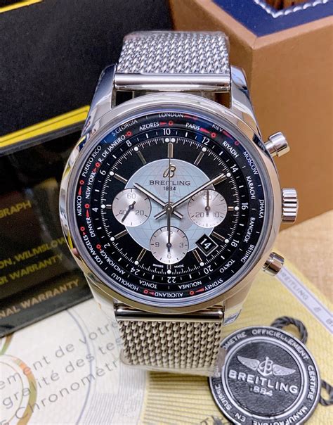 breitling transocean chronograph gmt on wrist|Breitling Transocean chronograph unitime price.